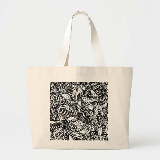Teeming Bees Grote Tote Bag (Voorkant)