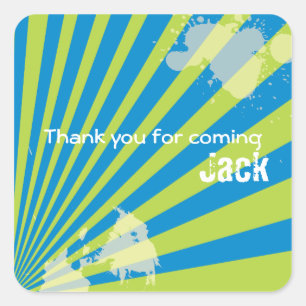 Teen Birthday Party Favor Sticker