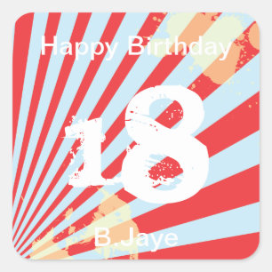 Teen Birthday Party Favor     Sticker