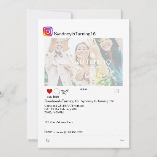 TEEN BIRTHDAY,TEEN PARTIJ; KAART (Voorkant)