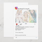 TEEN BIRTHDAY,TEEN PARTIJ; KAART (Voorkant / Achterkant)