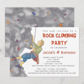 Teen Boy Rock Klimmen Verjaardag Party Uitnodiging (Voorkant / Achterkant)