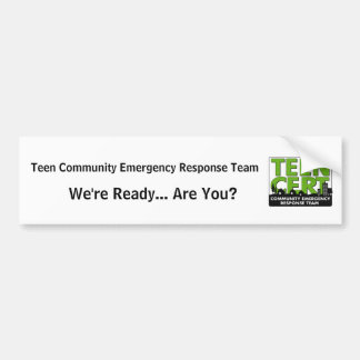 Teen CERT-bumpersticker Bumpersticker