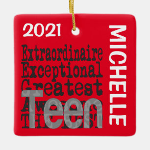 Teen Extraordinaire CUSTOM Keramisch Ornament