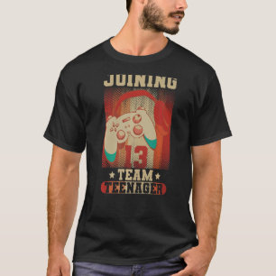 Teen Gamer jongen 13 Bir, Gezegde Teenager T-shirt