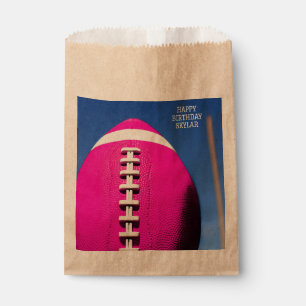Teen Girl Blauwe Hemel & Roze Football Bedankzakje