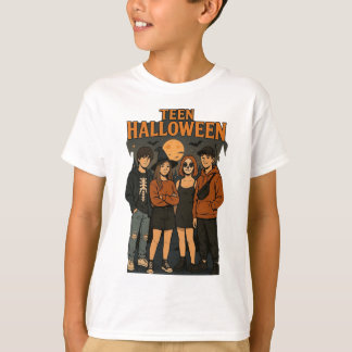 Teen Halloween Night Kinder Basic T-shirt