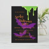 Teen Halloween Party Kaart (Staand voorkant)