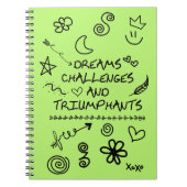 Teen Journal met doodles Notitieboek (Voorkant)