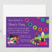 TEEN SLUMBER PARTIJ KAART (Voorkant / Achterkant)