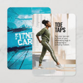 Teen Taps Fitness Kaart met Blue Backing (Voorkant / Achterkant)