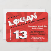 Teen/Tween Graffiti Wall Birthday Boy Party Kaart (Voorkant)