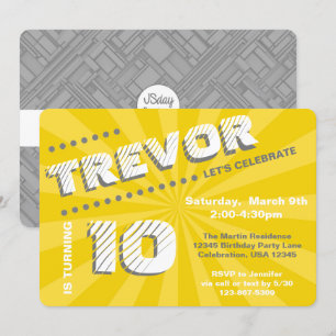 Teen/Tween Graffiti Wall Birthday Boy Party Kaart