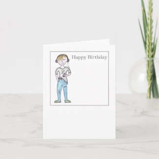 Teenage boy music Carte d'anniversaire