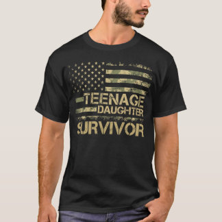 Teenage Daughter Survivor Vaderdag Camo T-shirt