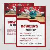 Teenage Sis Strike Out Bowling Plezier Verjaardag  Kaart (Voorkant / Achterkant)