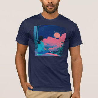 teenager sitting at her window lofi style t-shirt
