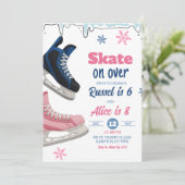 Teenager Skate Sibling Birthday Invitation (Debout devant)