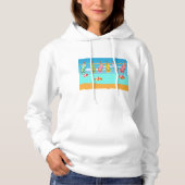 Teenslippers aan het strand hoodie (Voorkant)