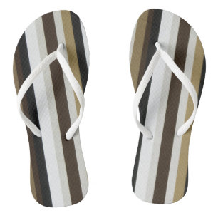 Teenslippers Aardetint Bruin Beige Streep