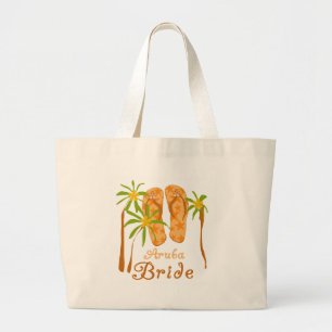 teenslippers Aruba Bride Grote Tote Bag