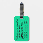 Teenslippers Bagagelabel 3 met verschillende achte (Achterkant verticaal)