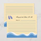 Teenslippers Beach Bridal Recipe Kaart (Voorkant / Achterkant)