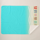 Teenslippers Beach Waves Blauw Sherpa Deken (Voorkant (horizontaal))