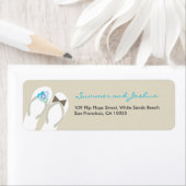 Teenslippers Beach Wedding Adresetiketten Etiket (Insitu)