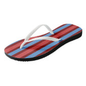 Teenslippers Bourgogne & Blue Stripe (Schuin)