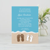 teenslippers Bridal Shower Invitation Kaart (Staand voorkant)