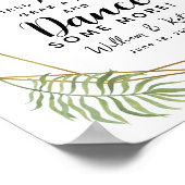 Teenslippers bruiloft met kristal-foliage poster (Hoek)