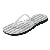 Teenslippers grijs en wit streep (Schuin)