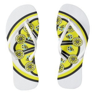 Teenslippers hommel citroen