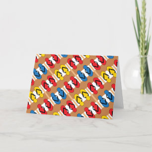 Teenslippers Kaart voor primaire kleuren stripes