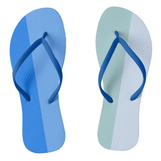 Teenslippers met blauwe strepen (Voetbed)