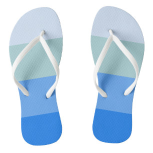 Teenslippers met blauwe strepen