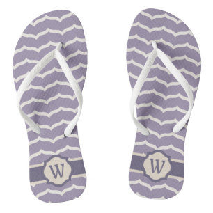 Teenslippers met florerende zigzag