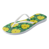 Teenslippers met gestileerde bloemen (Schuin)