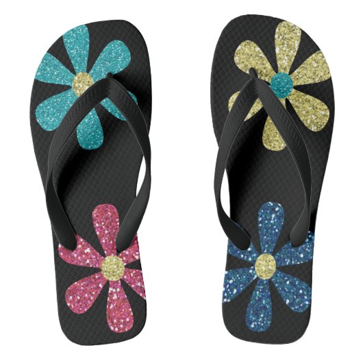 teenslippers met glitterbloem voor vrouwen (Voetbed)