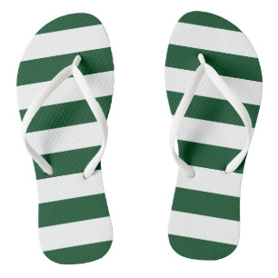 Teenslippers met groene strepen