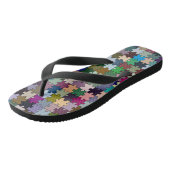 Teenslippers met puzzelstukjes (Schuin)