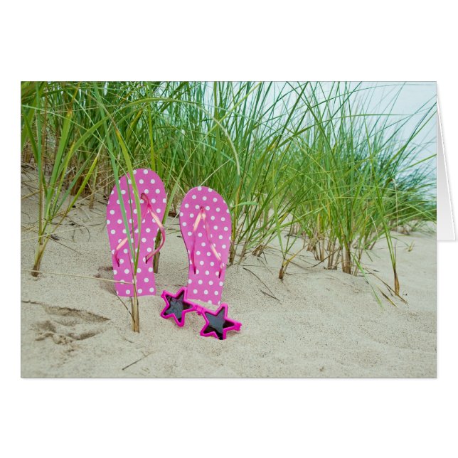 Teenslippers met roze poladots (Voorkant Horizontaal)
