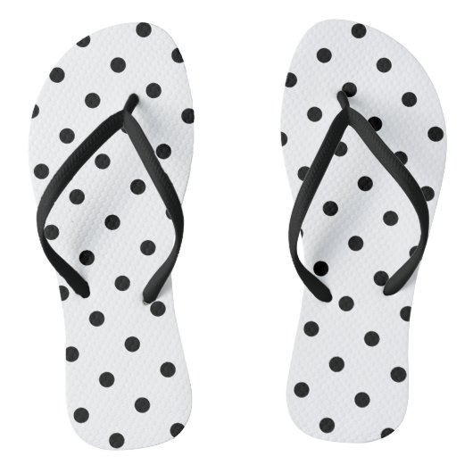 Teenslippers met witte of zwarte poka-dots (Voetbed)