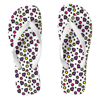 Teenslippers/multigekleurde dierlijke afdruk teenslippers