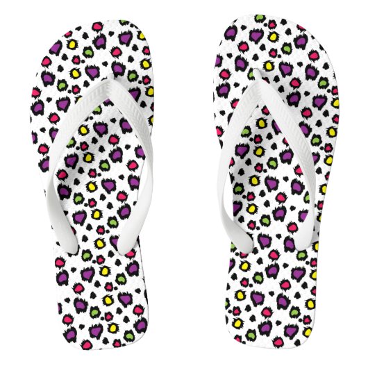 Teenslippers/multigekleurde dierlijke afdruk teenslippers (Voetbed)