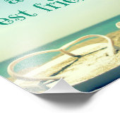 Teenslippers op de Beach foto Afdruk (Hoek)