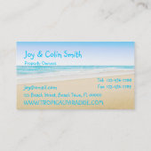 teenslippers op de prachtige strand Vacation Renta Visitekaartje (Achterkant)