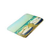 teenslippers op de strand badmat (Gekanteld)