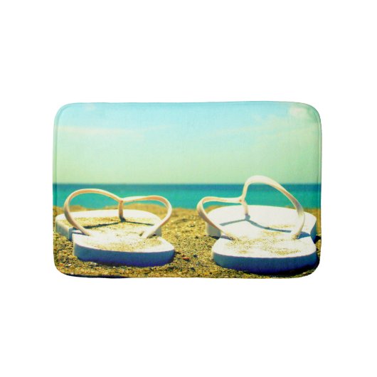 teenslippers op de strand badmat (Voorkant)